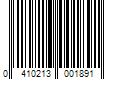 Barcode Image for UPC code 0410213001891