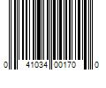 Barcode Image for UPC code 041034001700