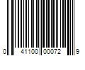 Barcode Image for UPC code 041100000729