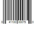 Barcode Image for UPC code 041100000750