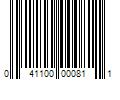 Barcode Image for UPC code 041100000811