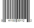 Barcode Image for UPC code 041100001122