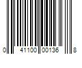 Barcode Image for UPC code 041100001368