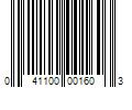 Barcode Image for UPC code 041100001603