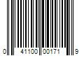 Barcode Image for UPC code 041100001719