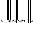 Barcode Image for UPC code 041100001726