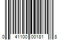 Barcode Image for UPC code 041100001818