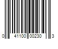 Barcode Image for UPC code 041100002303