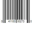 Barcode Image for UPC code 041100002730