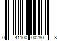 Barcode Image for UPC code 041100002808