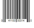 Barcode Image for UPC code 041100003140