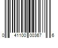 Barcode Image for UPC code 041100003676