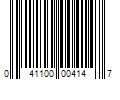 Barcode Image for UPC code 041100004147