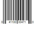 Barcode Image for UPC code 041100004710