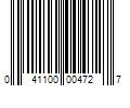 Barcode Image for UPC code 041100004727