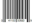 Barcode Image for UPC code 041100005809