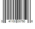 Barcode Image for UPC code 041100007506