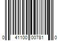 Barcode Image for UPC code 041100007810