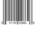 Barcode Image for UPC code 041100008626