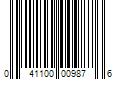 Barcode Image for UPC code 041100009876