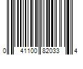 Barcode Image for UPC code 041100820334