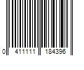 Barcode Image for UPC code 0411111184396