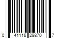 Barcode Image for UPC code 041116298707