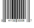 Barcode Image for UPC code 041138000067