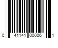 Barcode Image for UPC code 041141000061