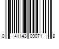 Barcode Image for UPC code 041143090718