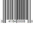 Barcode Image for UPC code 041154000058