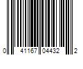 Barcode Image for UPC code 041167044322