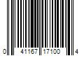 Barcode Image for UPC code 041167171004