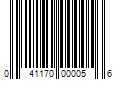 Barcode Image for UPC code 041170000056