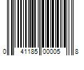 Barcode Image for UPC code 041185000058