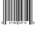 Barcode Image for UPC code 041190047109