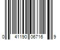 Barcode Image for UPC code 041190067169