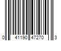 Barcode Image for UPC code 041190472703