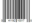 Barcode Image for UPC code 041192100178