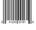 Barcode Image for UPC code 041200001619