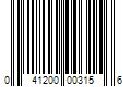 Barcode Image for UPC code 041200003156