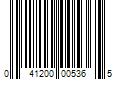 Barcode Image for UPC code 041200005365