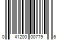 Barcode Image for UPC code 041200007796