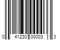 Barcode Image for UPC code 041230000033