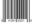 Barcode Image for UPC code 041251002016