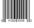 Barcode Image for UPC code 041253000058