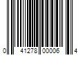 Barcode Image for UPC code 041278000064. Product Name: 