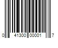 Barcode Image for UPC code 041300000017