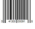 Barcode Image for UPC code 041300000918