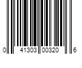 Barcode Image for UPC code 041303003206